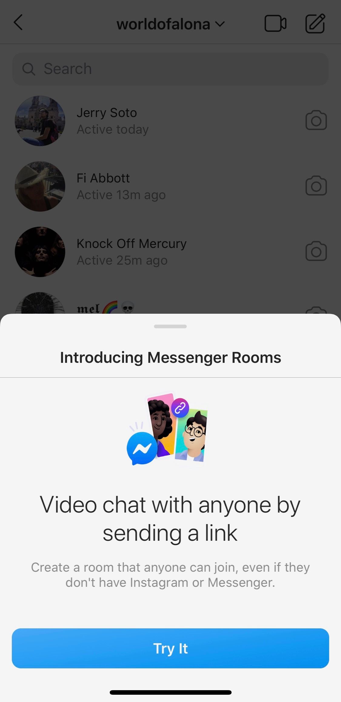 how to create a messenger group link