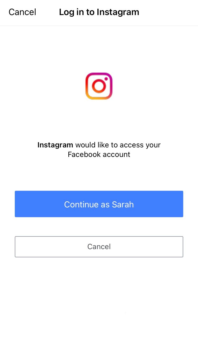 When you boost a post or advertise on Instagram, your Instagram account will prompt you to log into your Facebook account.