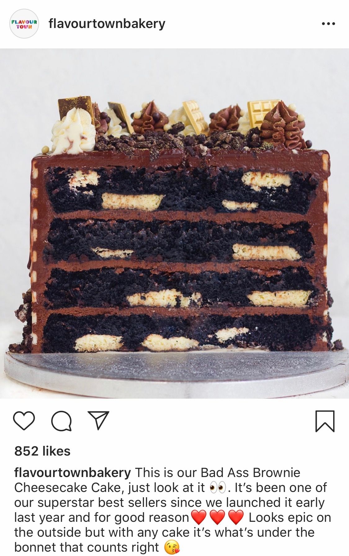 @flavourtownbakery description on Instagram has a distinct tone of voice