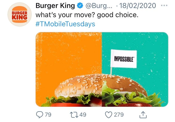 tweet by @BurgerKing