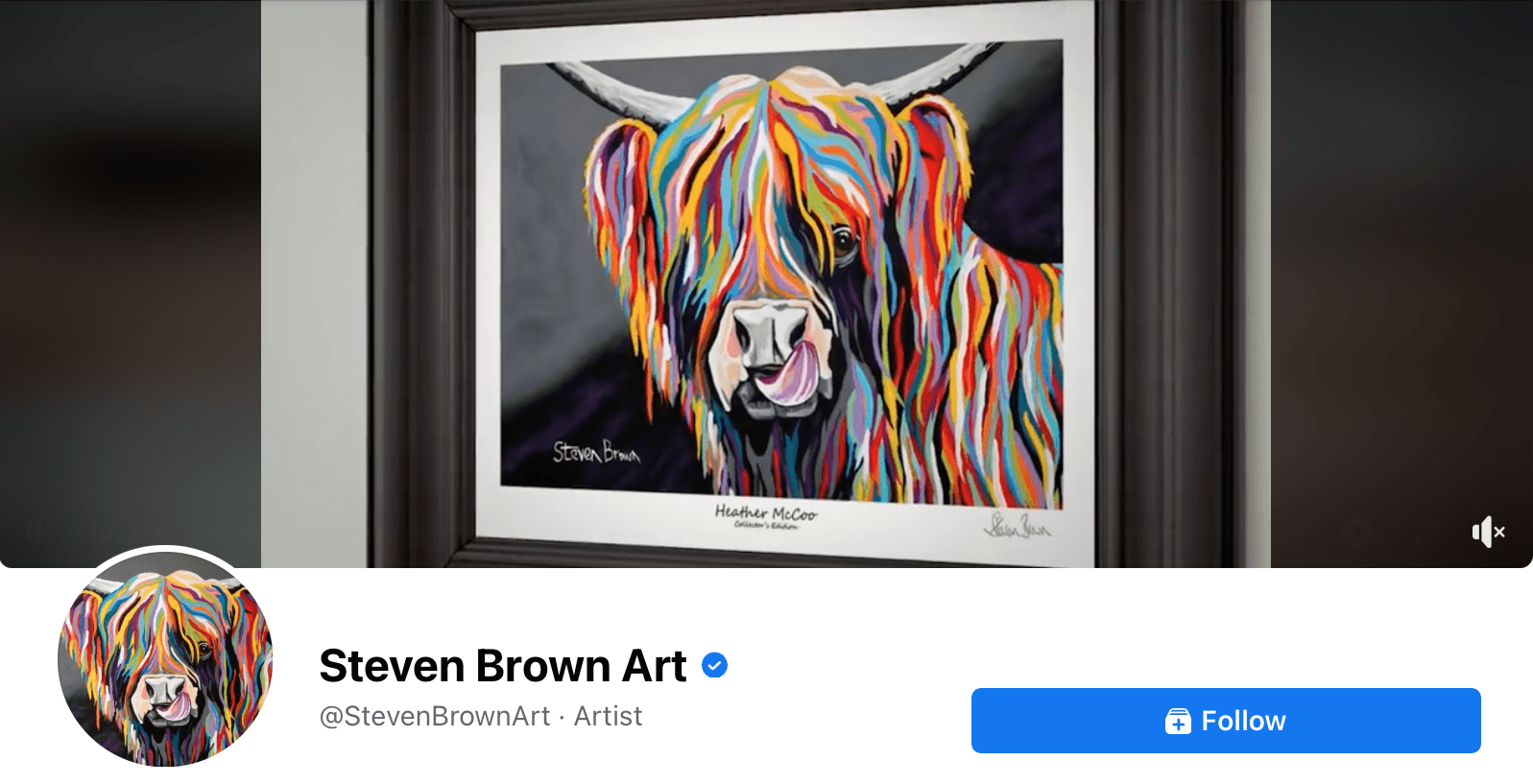 Cover video on the Steven Brown Art Facebook page