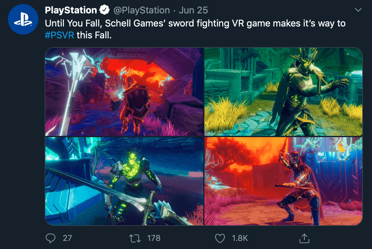 Hashtag in tweet by @PlayStation