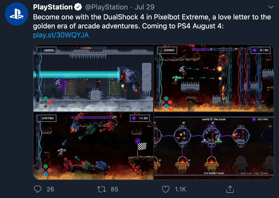 Website link in tweet by @PlayStation