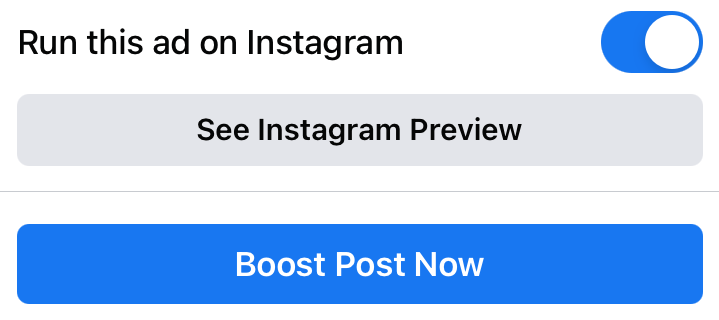 Decide where you want your Facebook boost to be shown