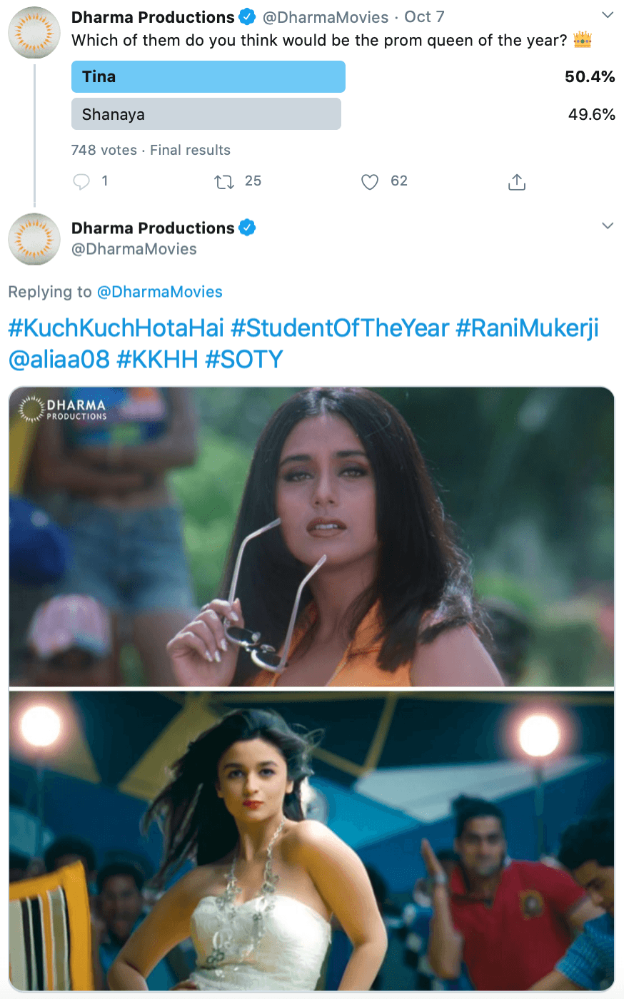 Twitter poll by @DharmaMovies