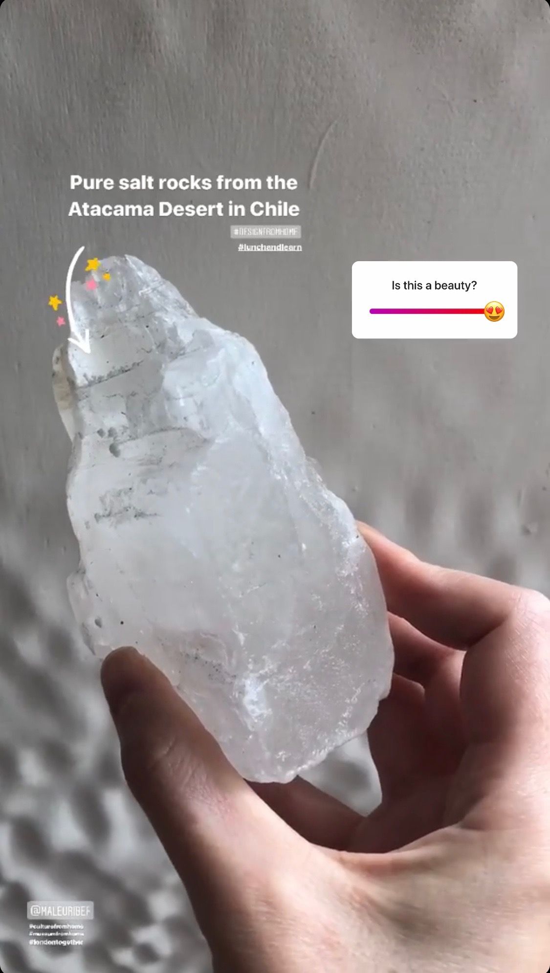 Slider sticker on an Instagram stories post by @designmuseum