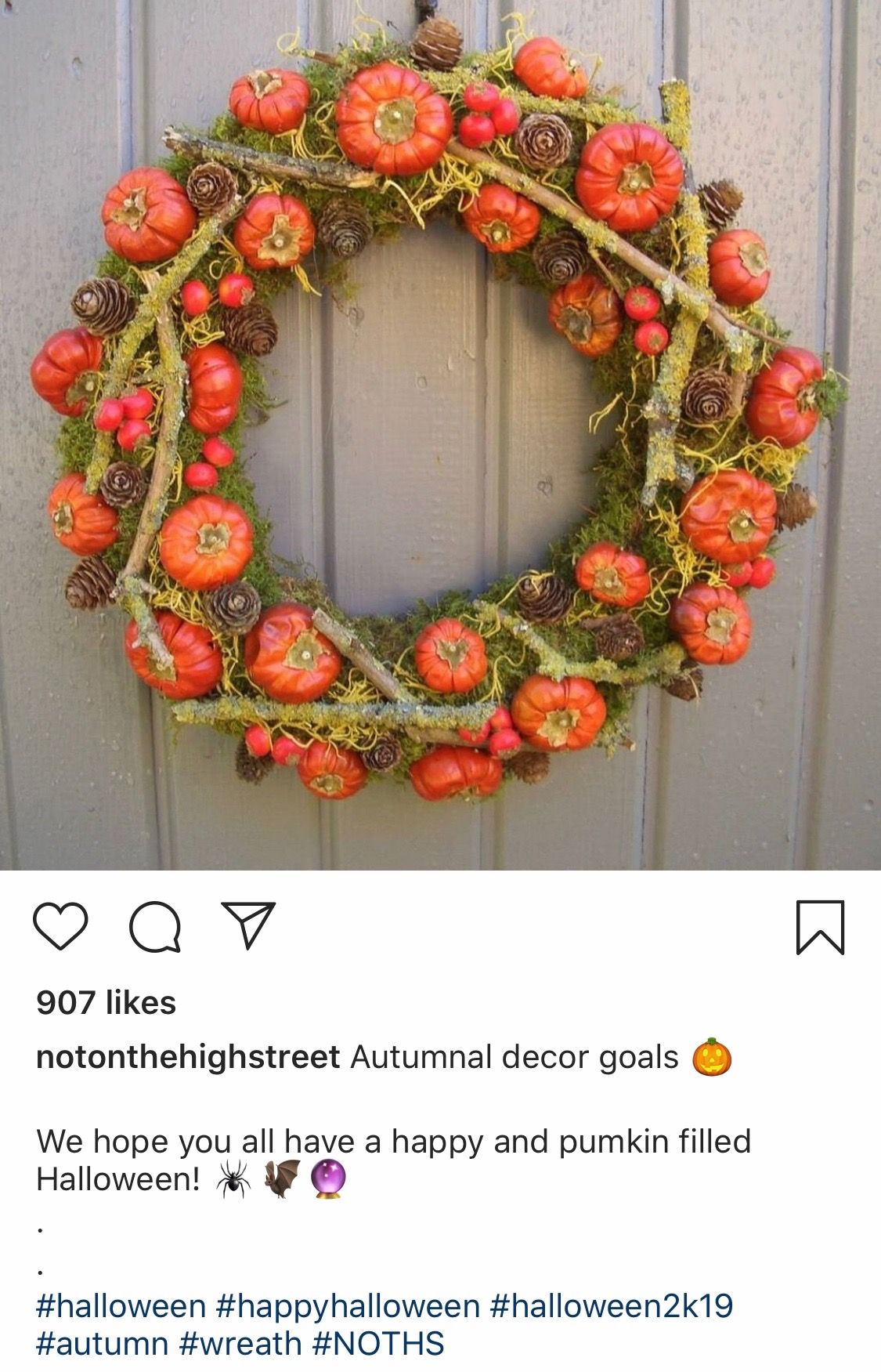 @notonthehighstreet media and description on an Instagram post