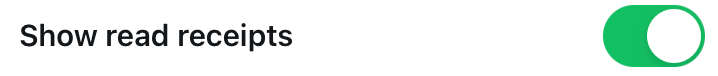 Show read receipts toggle in Twitter DM settings