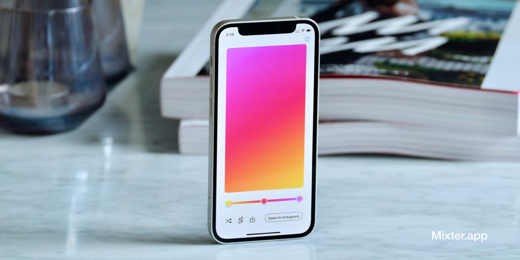 Colour Gradient Backgrounds for Instagram Stories - Mixter.app