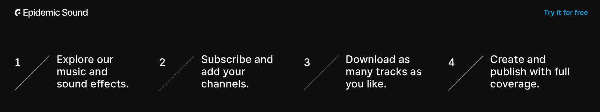 Subscription music licensing service Epidemic Sound for music used on social media content