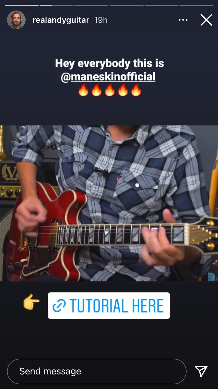 Instagram stories post using a link sticker with an emoji and a video preview as a call to action
