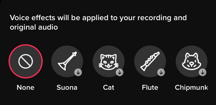 Alter your TikTok’s audio using voice effects