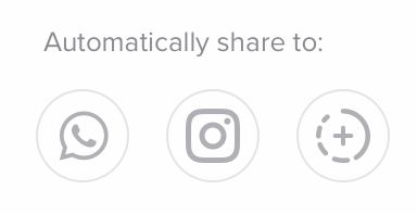 Automatically share your TikTok to other apps such as Whatsapp and Instagram