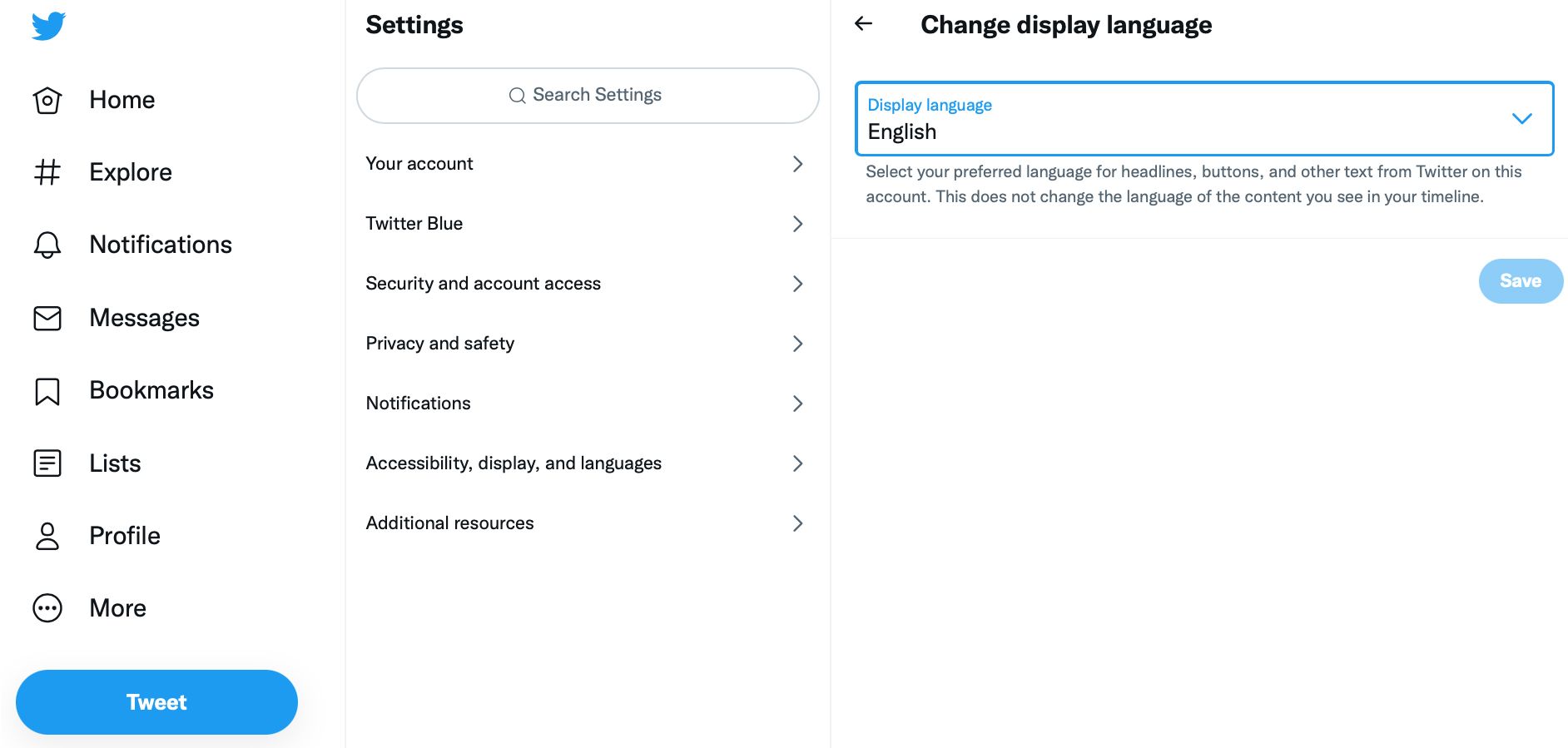 Change your profile language to reset manual explore location to worldwide trends