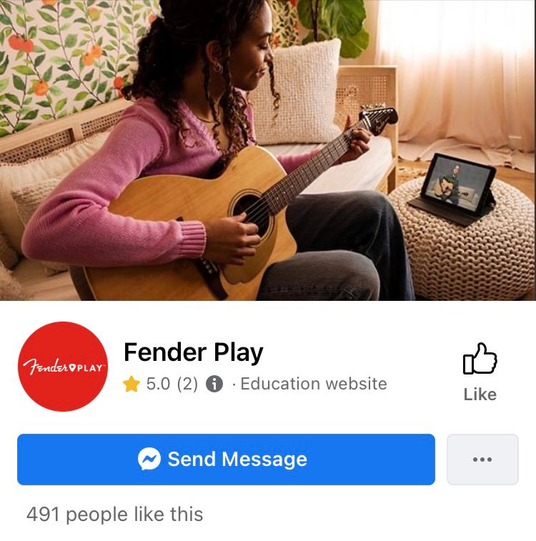 Facebook Page banner by Fender Play
