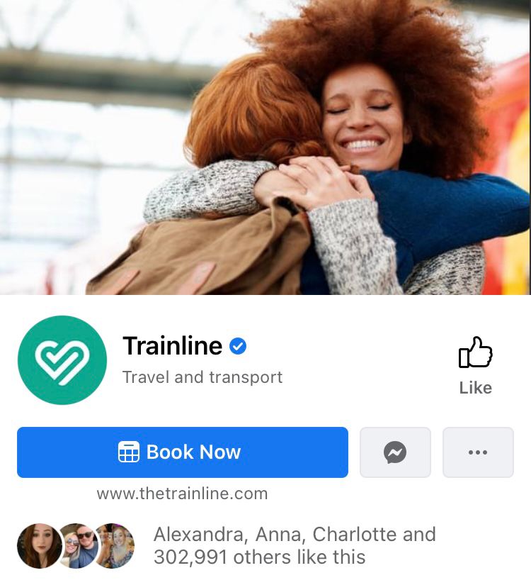 Facebook Page banner by Trainline