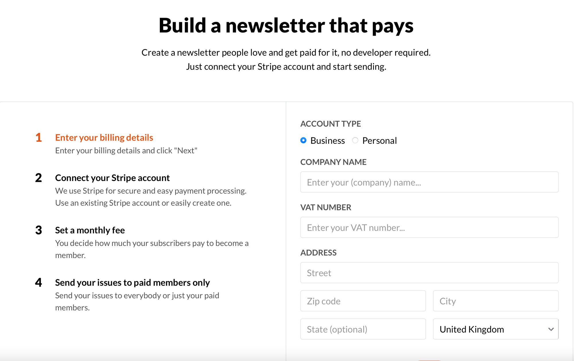 Monetise a newsletter with paid memberships