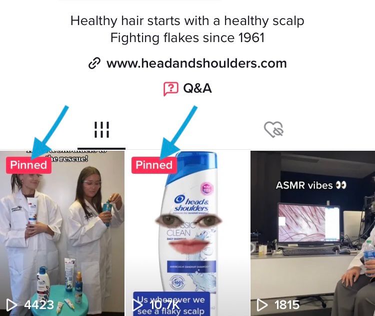 Pin TikTok videos to the top of the profile for increased visibility