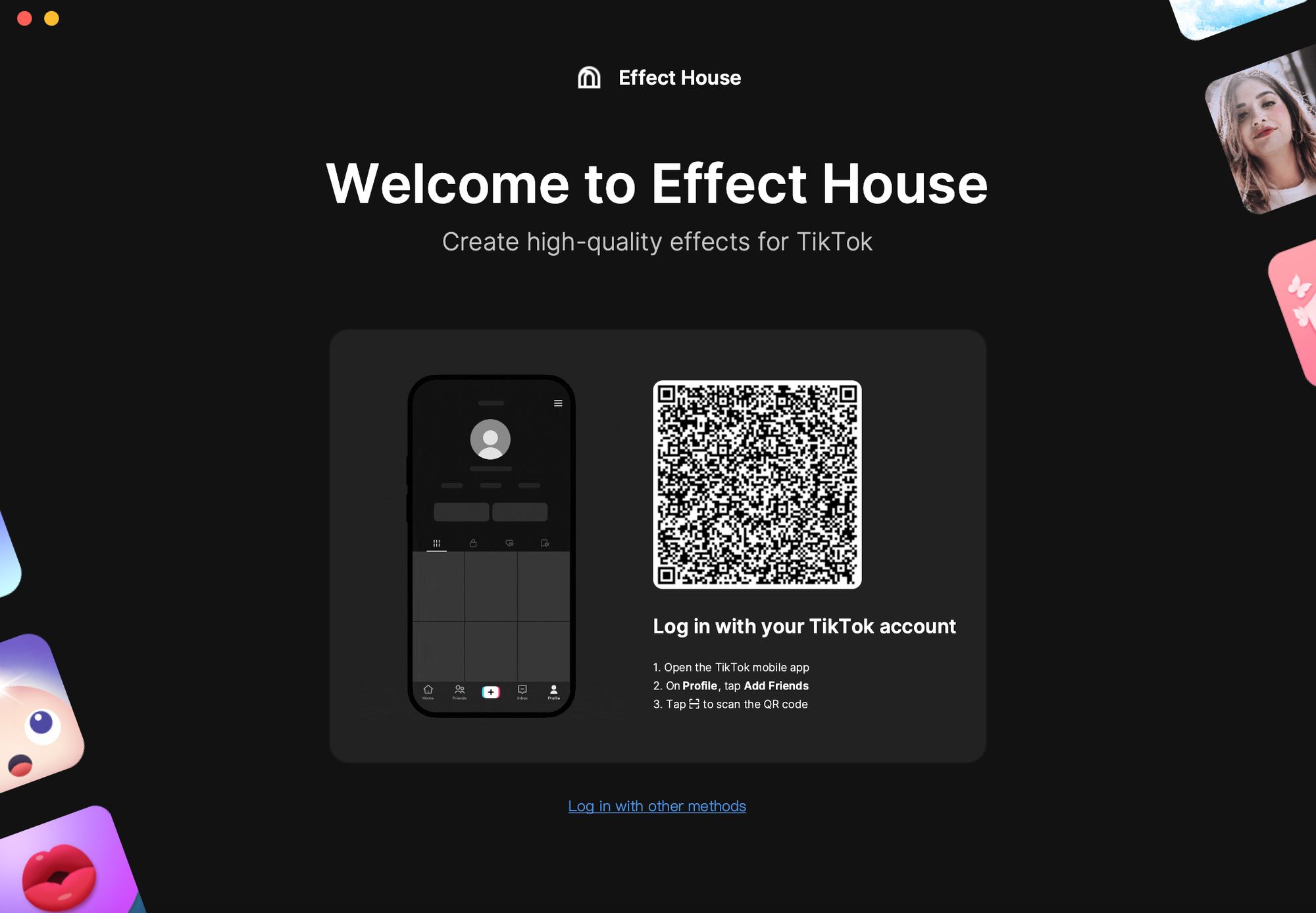 Log in to use Effect House