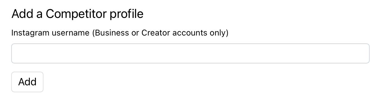 Competitor analytics are only available for business and creator accounts on Instagram
