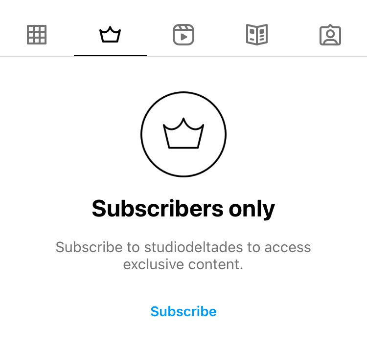 New tab on Instagram profiles for exclusive content for subscribers