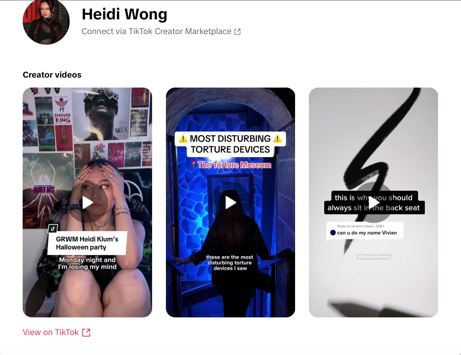 Trending creator Heidi Wong features creepy Halloween content