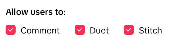 Enable or disable abilities of other TikTok users