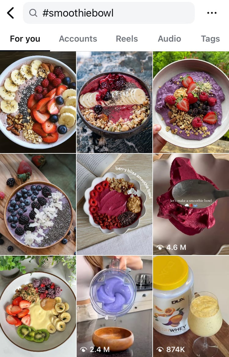 Add hashtags to make posts discoverable in different places on Instagram