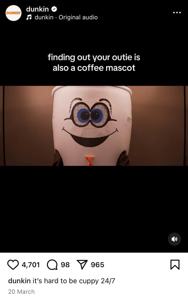 Trendjacking using a popular TV show and inserting a brand mascot as the star