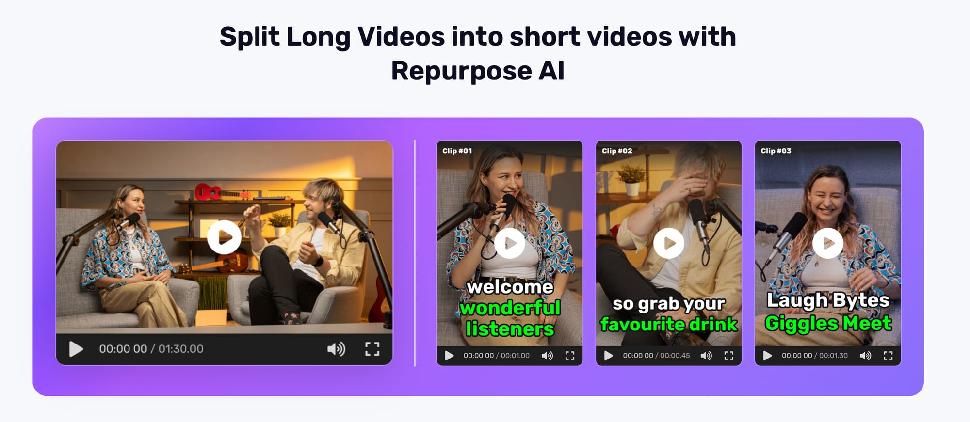 Turn long video content into short videos in minutes with an AI editing tool like Simplified