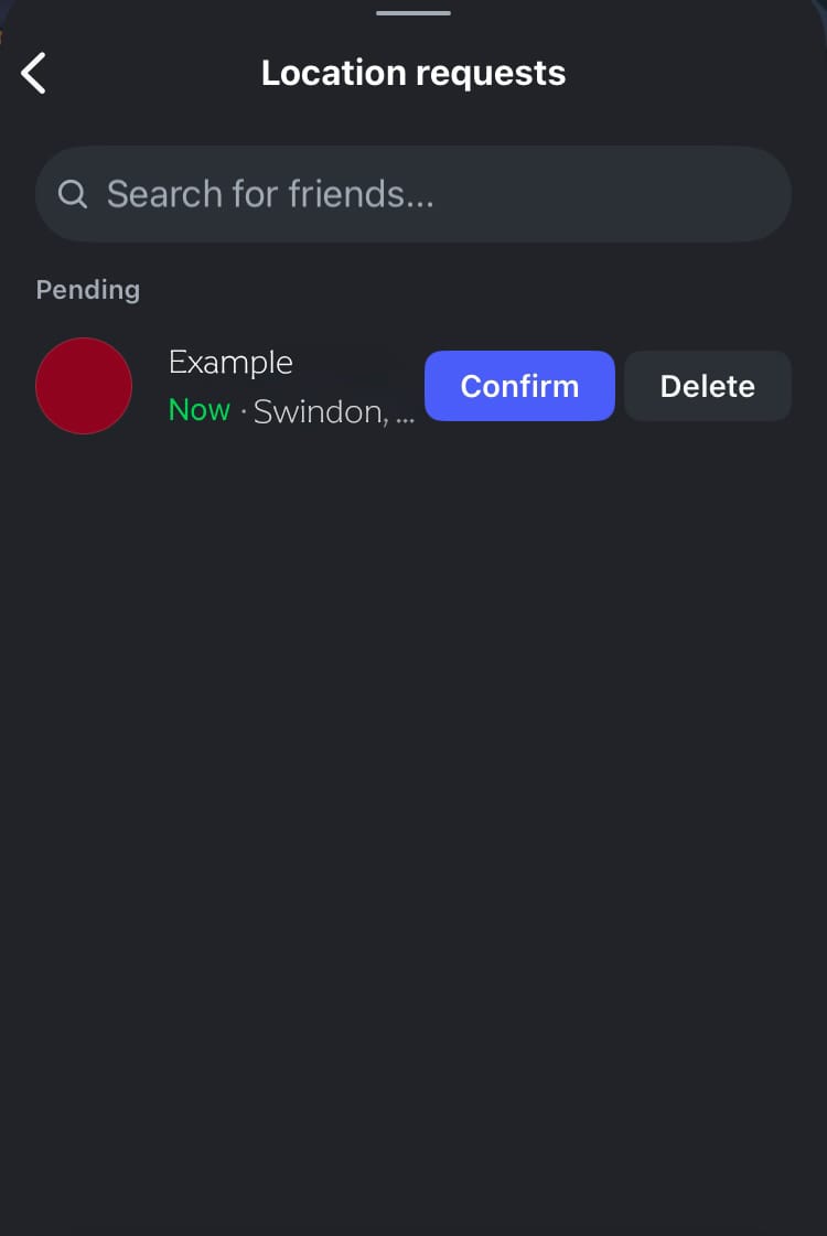 View, confirm or decline a request to view your location