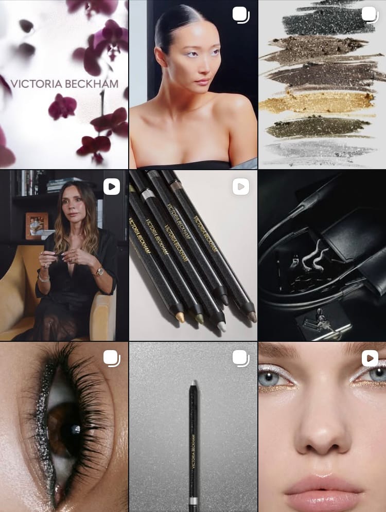 @victoriabeckhambeauty posts photos, carousels and reels