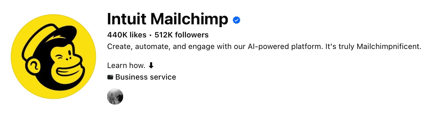 Add innovative features of your business, such as AI, to your Facebook bio