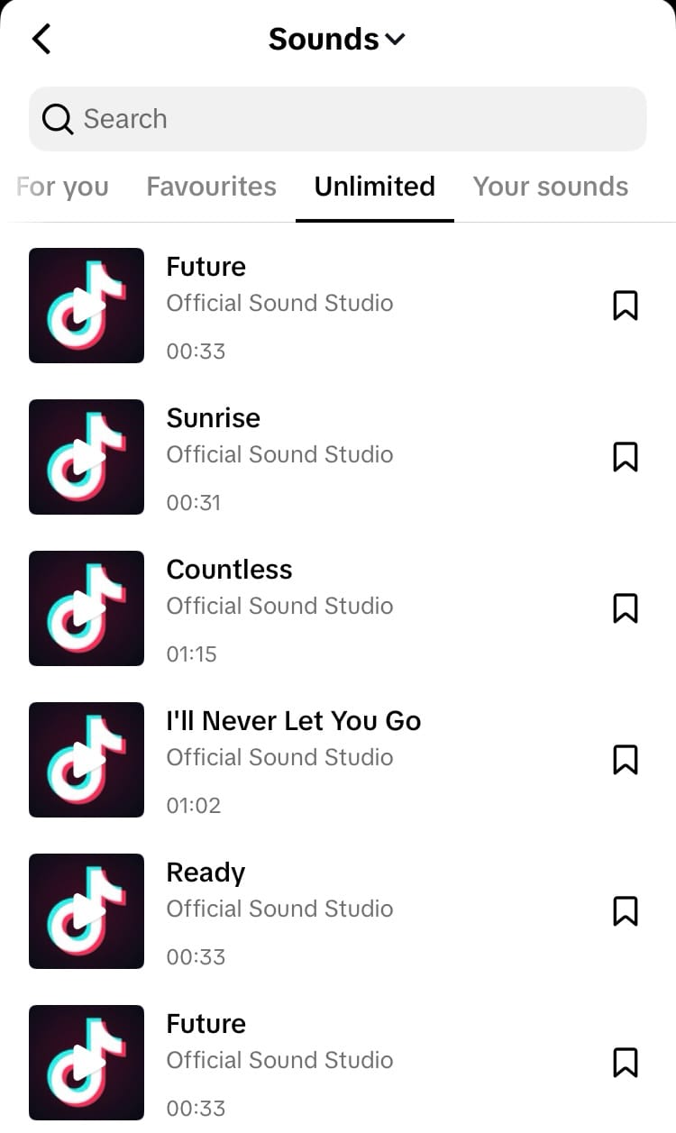 Explore TikTok's Sound Library, Unlimited