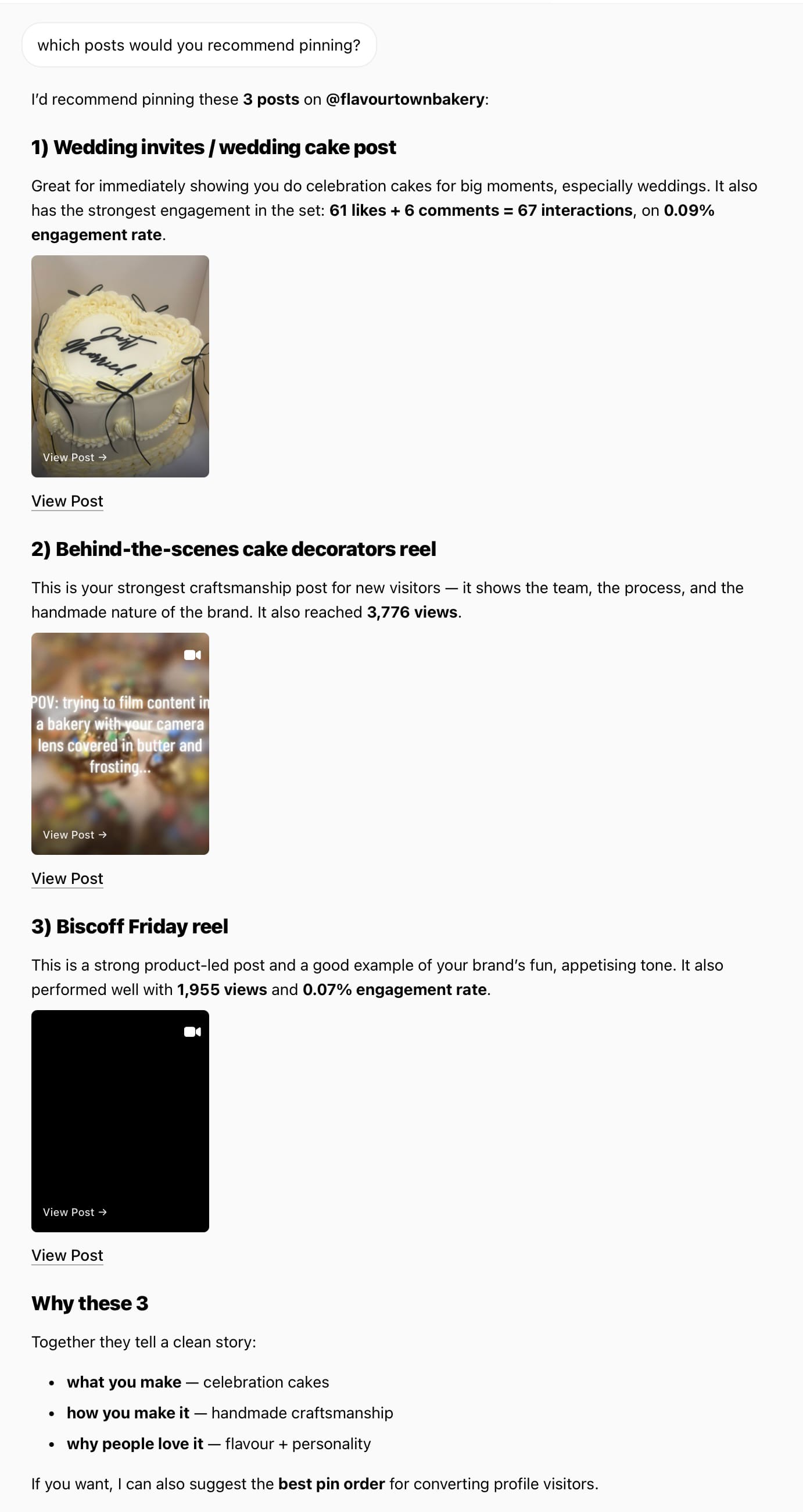 Use the Minter.io AI Analyst to optimise your social media profiles and content