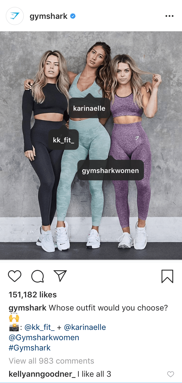 Gymshark hot sale leggings instagram