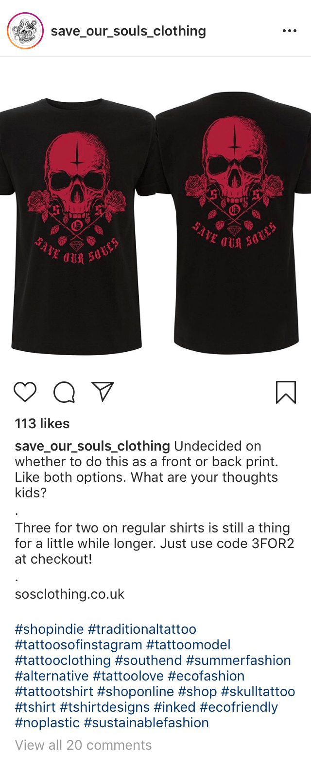 Instagram post by @save_our_souls_clothing
