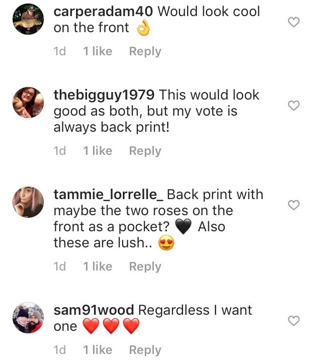 Comments section of the Instagram post by @save_our_souls_clothing
