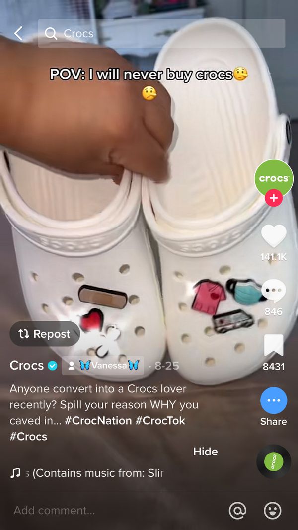 TikTok tips to steal from crocs Minter.io Analytics Blog Insights