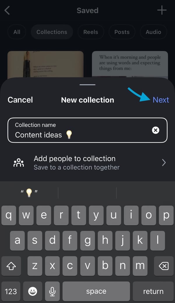 Instagram Collection Create Guide How to organise saved Instagram posts into collections - Minter.io ...