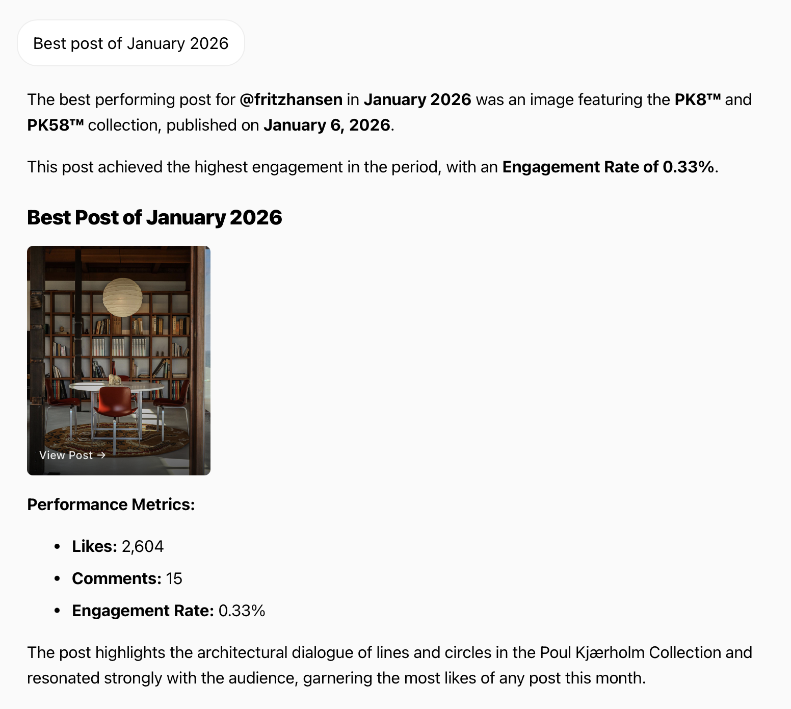 social media analytics AI chat