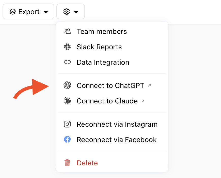 Connect social media insights to ChatGPT