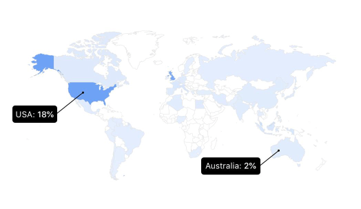 Facebook Page Fans Map